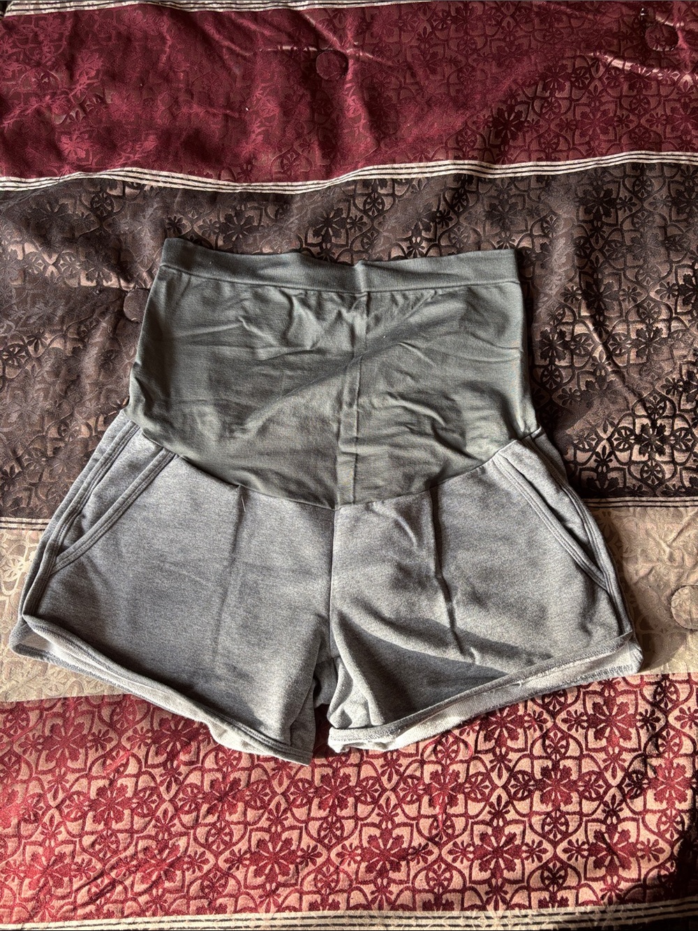 Women’s Maternity Gray Lounge Shorts